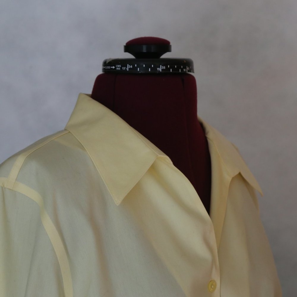 Yellow Blouse Wrinkle Resistant Size 14